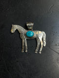Turquoise Horse Pendant | 925 Sterling Silver E271