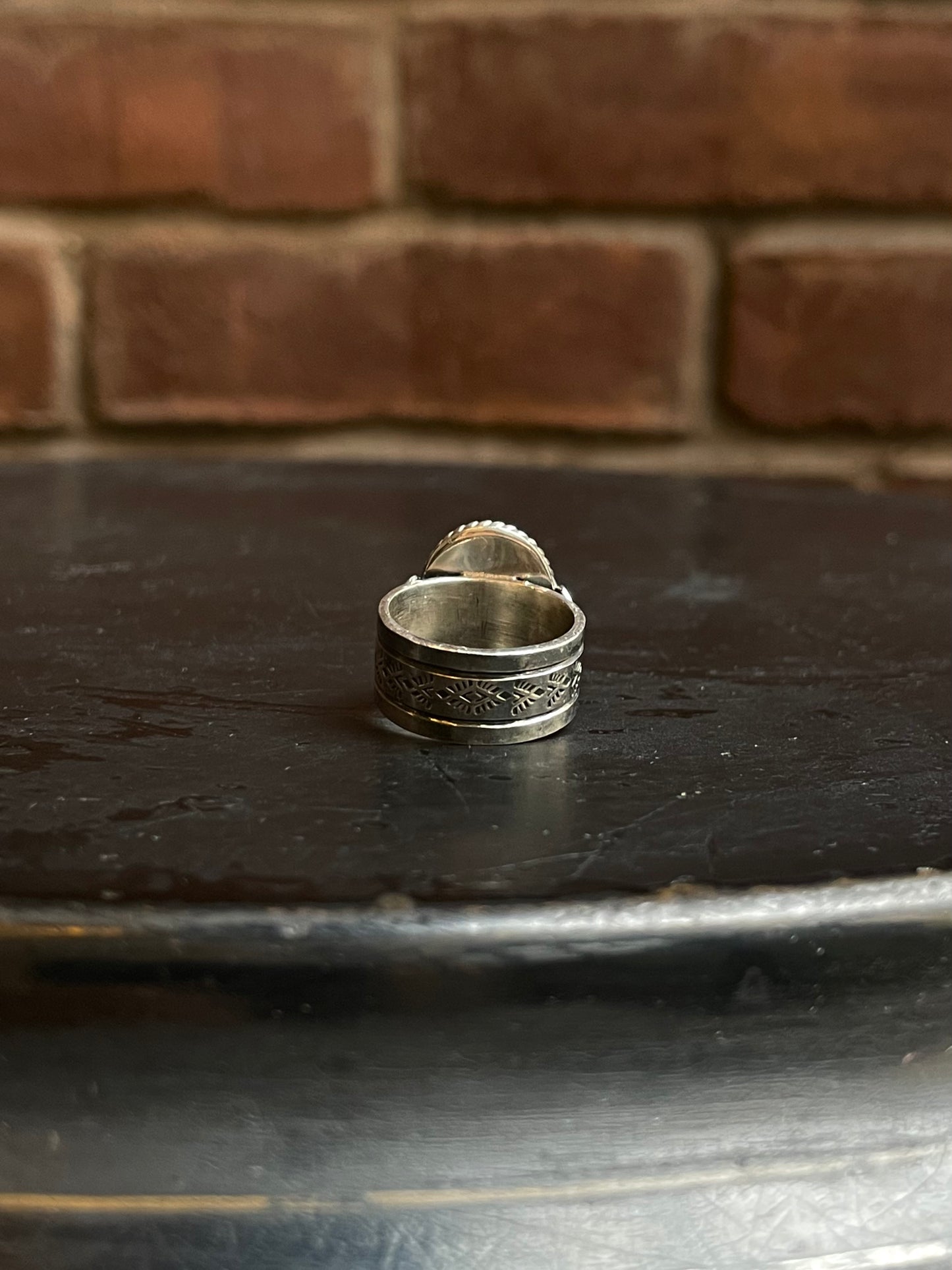 Pink Conch Rope Ring Size 6 | 925 Sterling Silver Southwest E135
