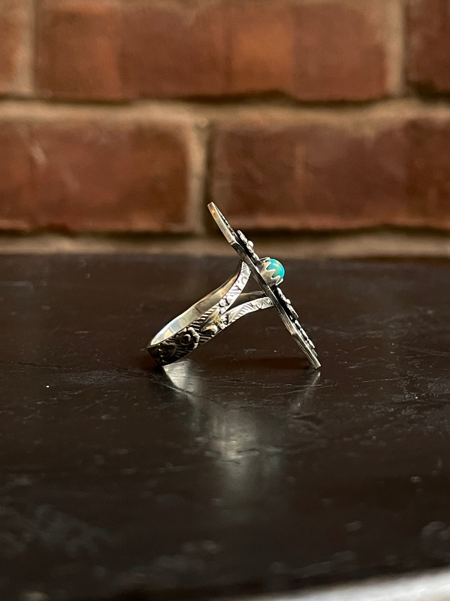 Kingman Turquoise Arrow Ring Size 9.5 | 925 Sterling Silver G507