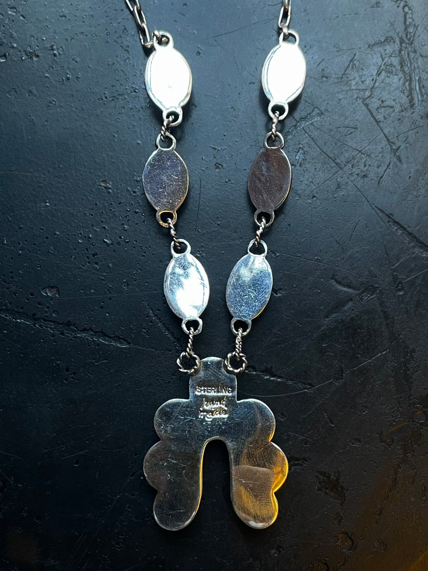 Kingman Turquoise Naja Necklace | 925 Sterling Silver E628