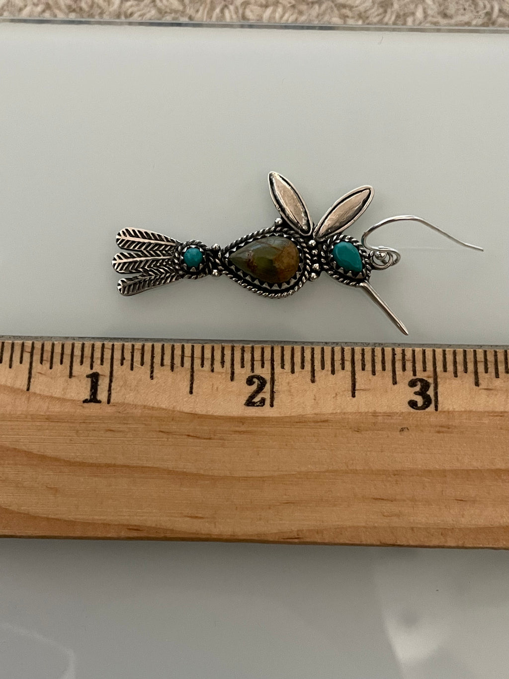 Turquoise Bird Hook Earrings | 925 Sterling Silver E403