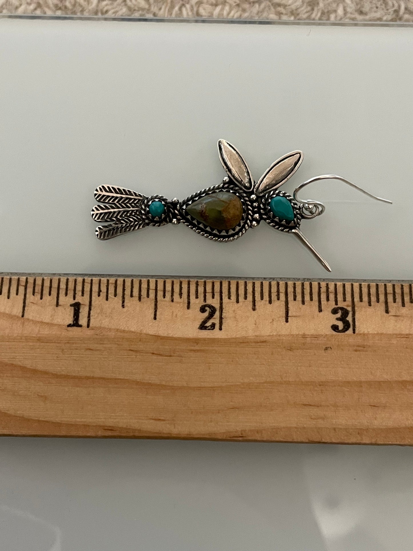 Turquoise Bird Hook Earrings | 925 Sterling Silver E403
