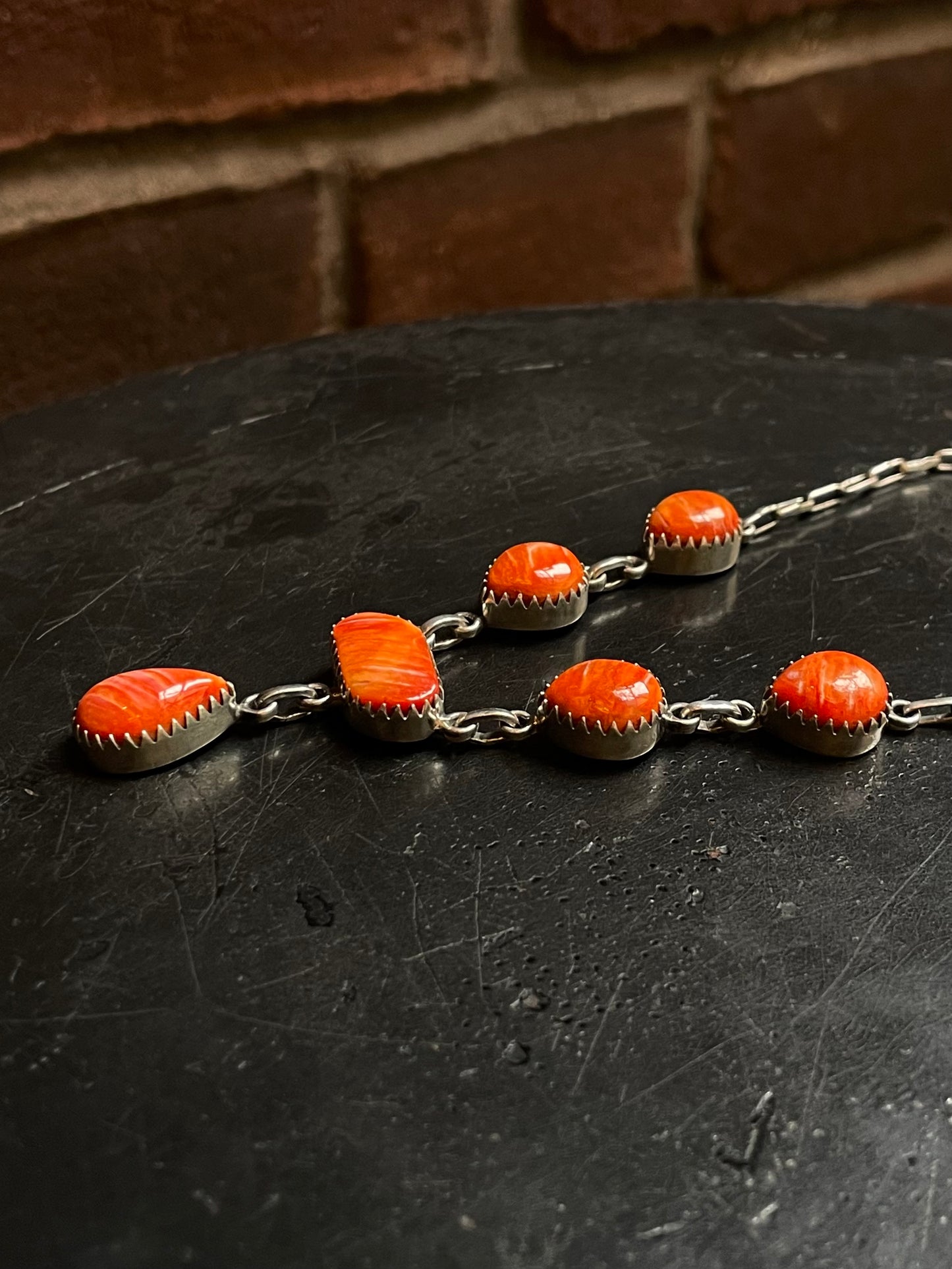 Spiny Oyster Lariat Necklace | 925 Sterling Silver G256