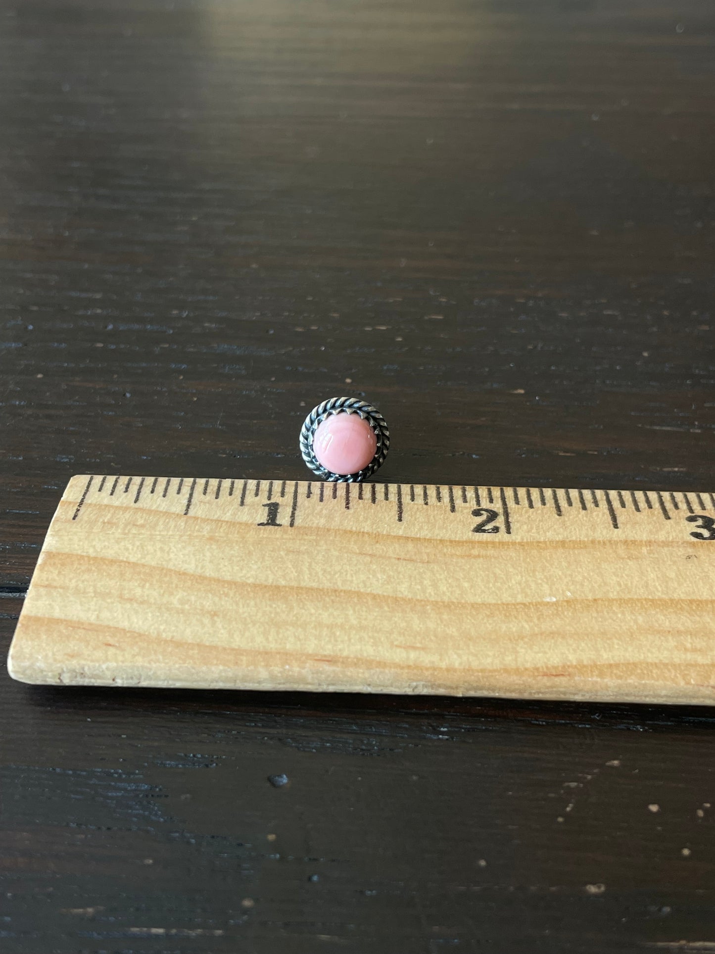 Pink Conch Stud Earrings | 925 Sterling Silver E793
