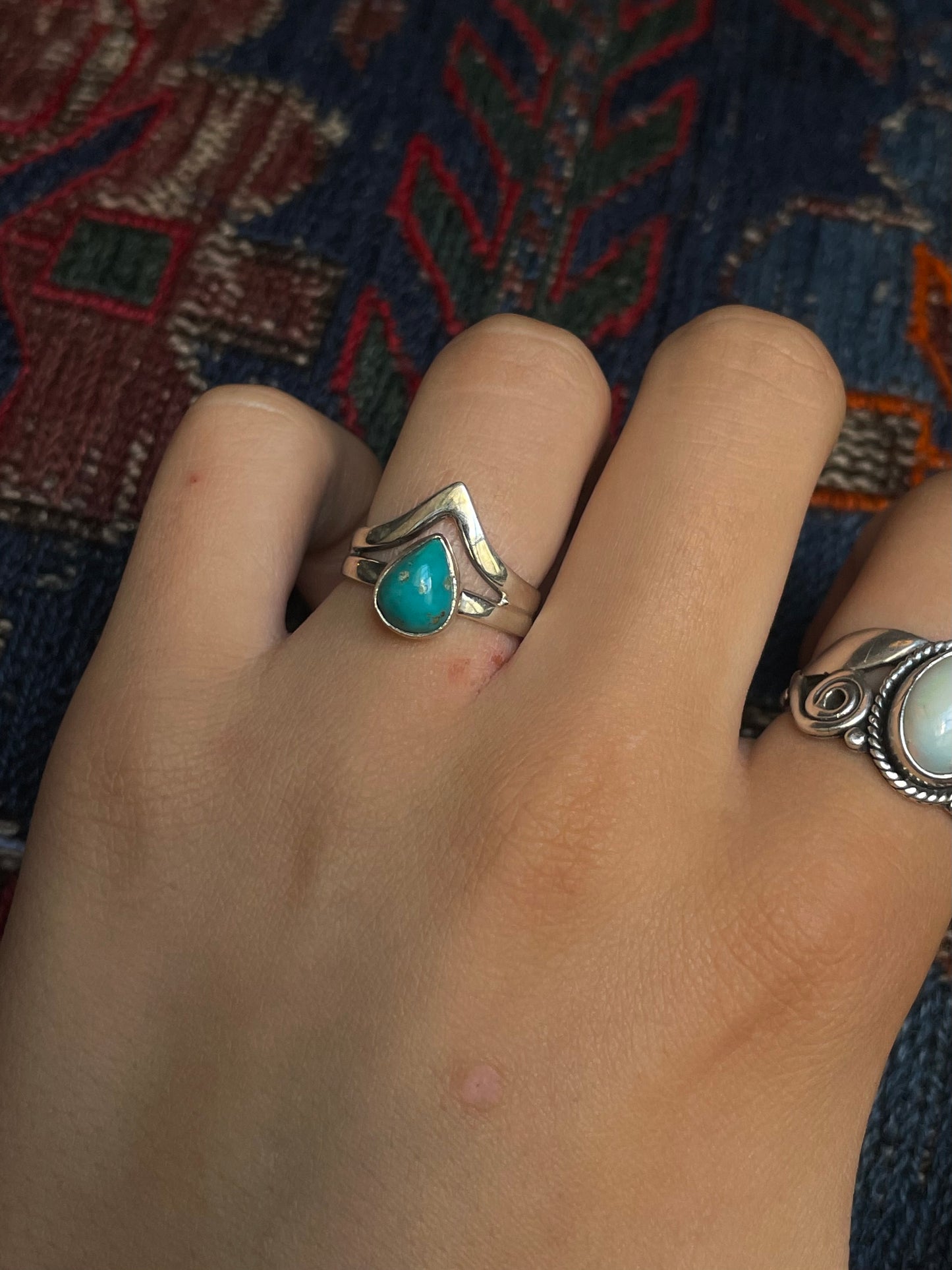 Kingman Turquoise Ring | Sterling Silver | Size 7 G377