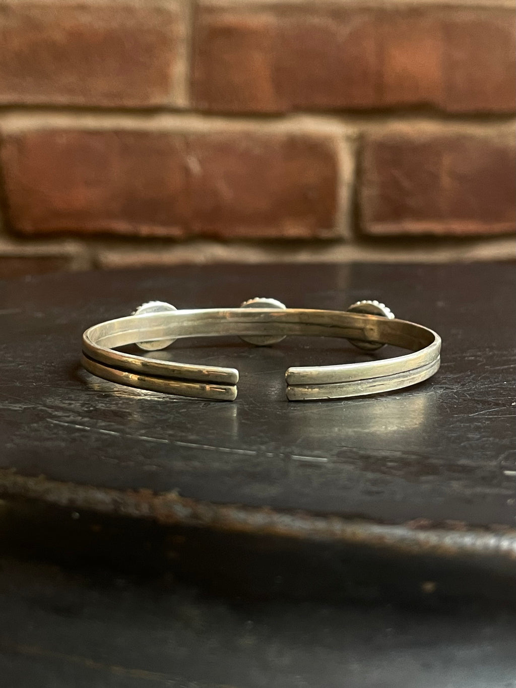 Pink Conch Cuff Bracelet | Three Stone Sterling Silver E683