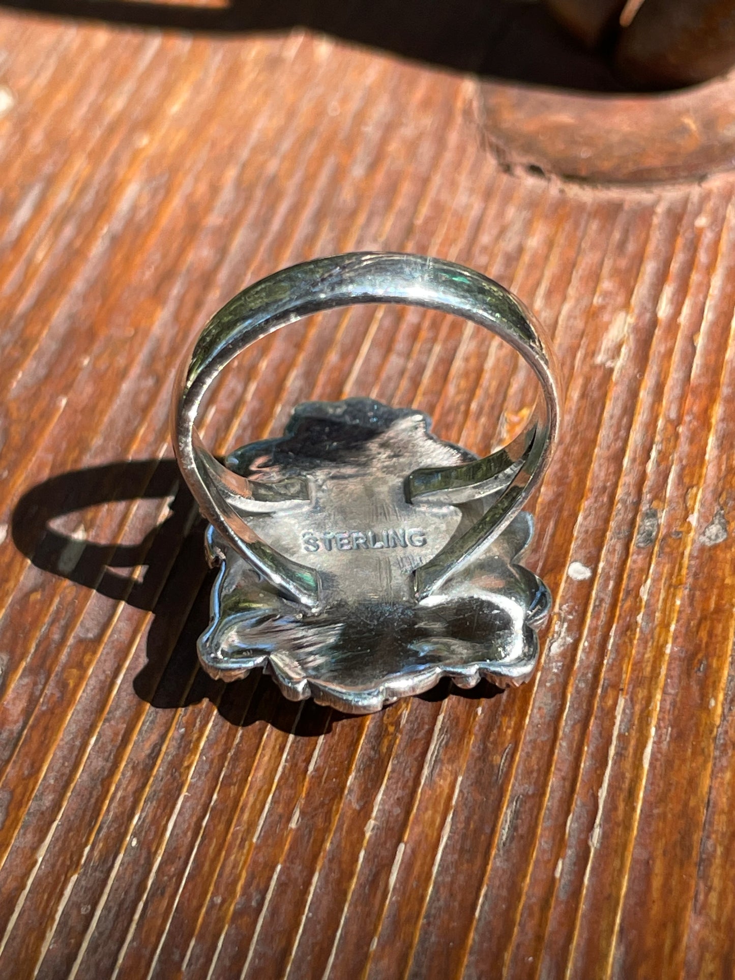 Pink Conch Floral Ring | Sterling Silver 925 | Size 9 B365