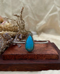 Turquoise Teardrop Cuff Bracelet | 925 Sterling Silver D271