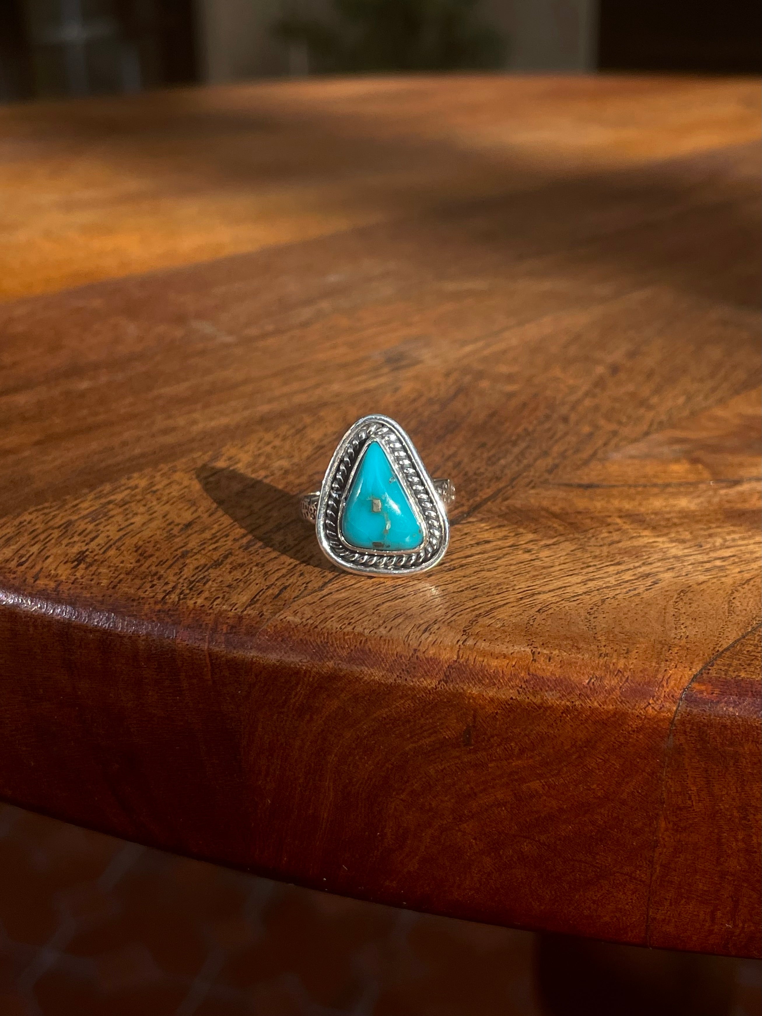 Turquoise Ring Size 7.75 | 925 Sterling Silver C879