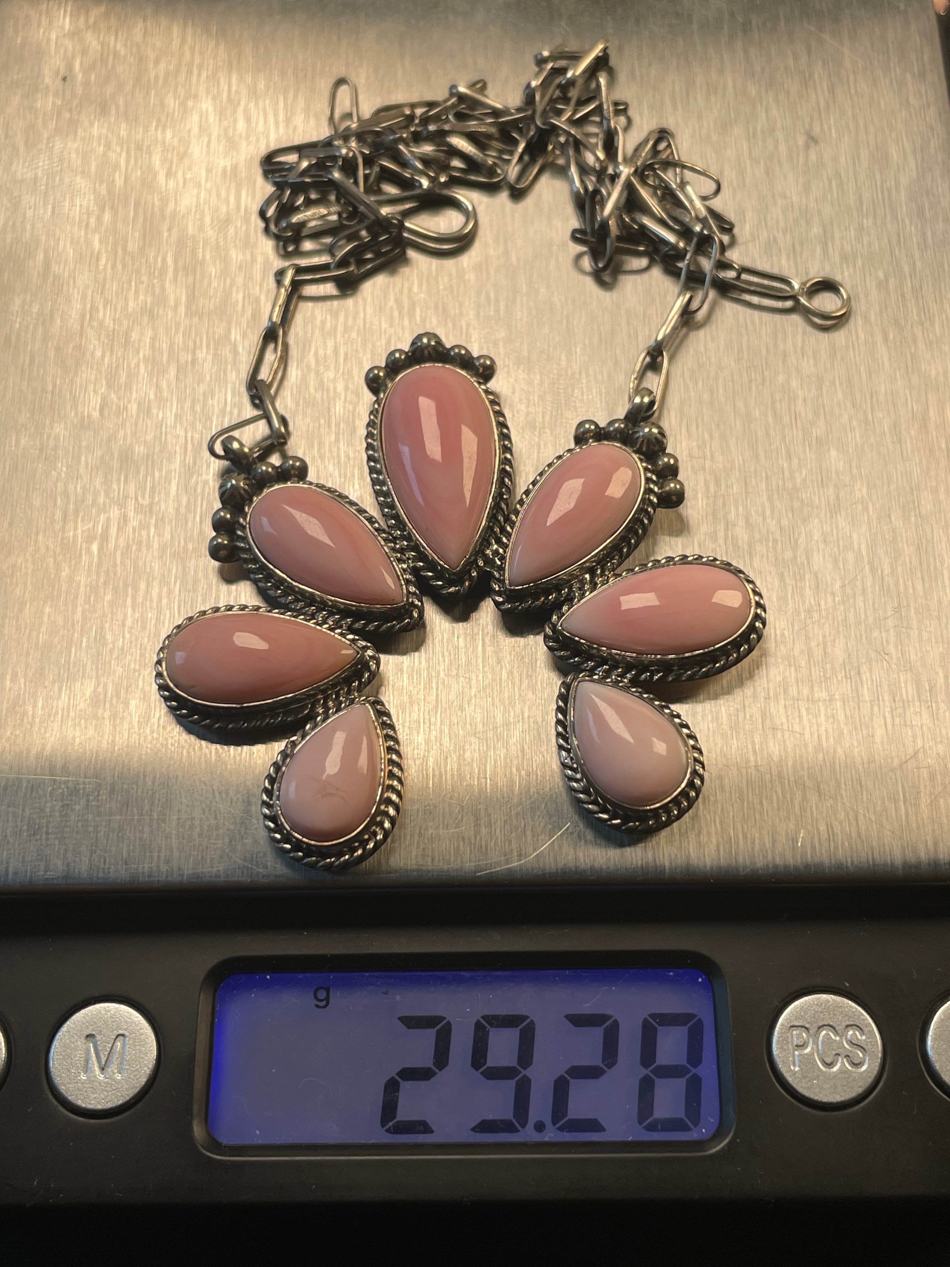 Pink Conch Naja Necklace | 925 Sterling Silver D202