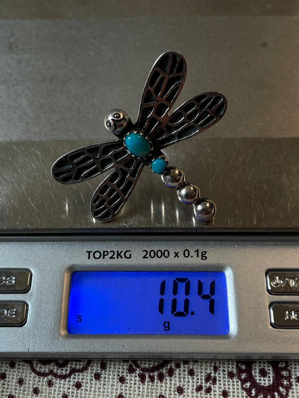Turquoise Dragonfly Ring Size 6 | 925 Sterling Silver C927