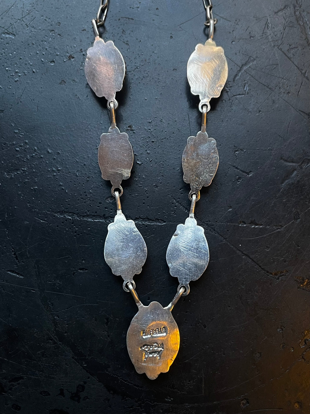 Pink Conch Lariat Necklace | Teardrop Station Drop | 925 Silver E565