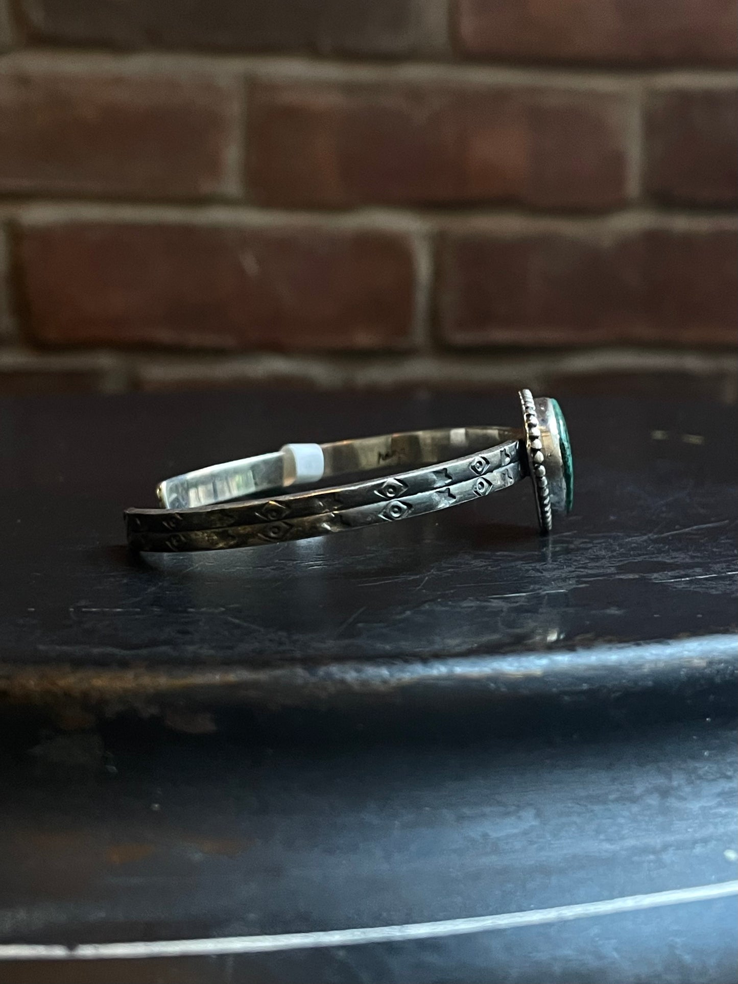 Kingman Turquoise Teardrop Cuff | 925 Sterling Silver E495