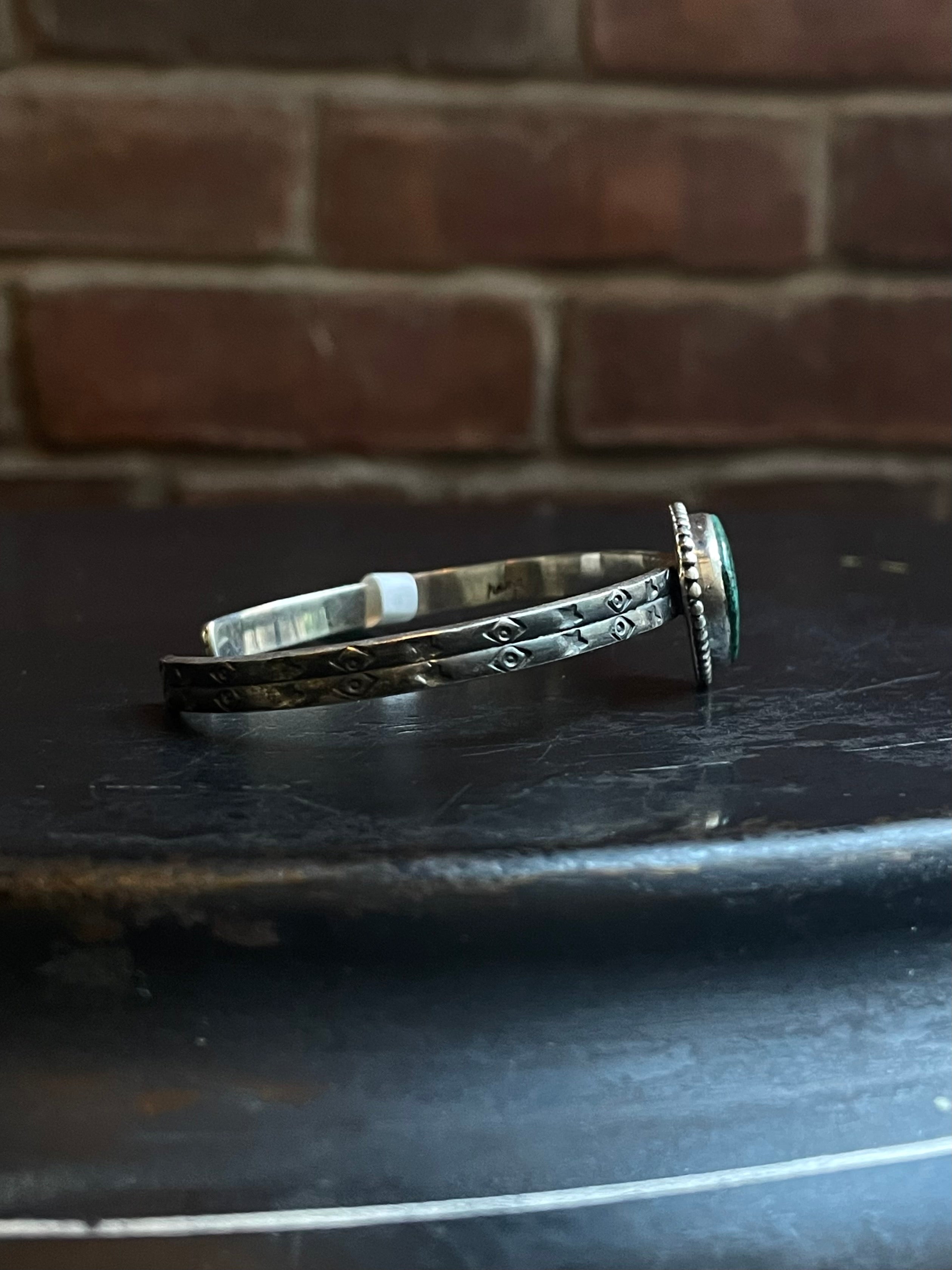 Kingman Turquoise Teardrop Cuff | 925 Sterling Silver E495