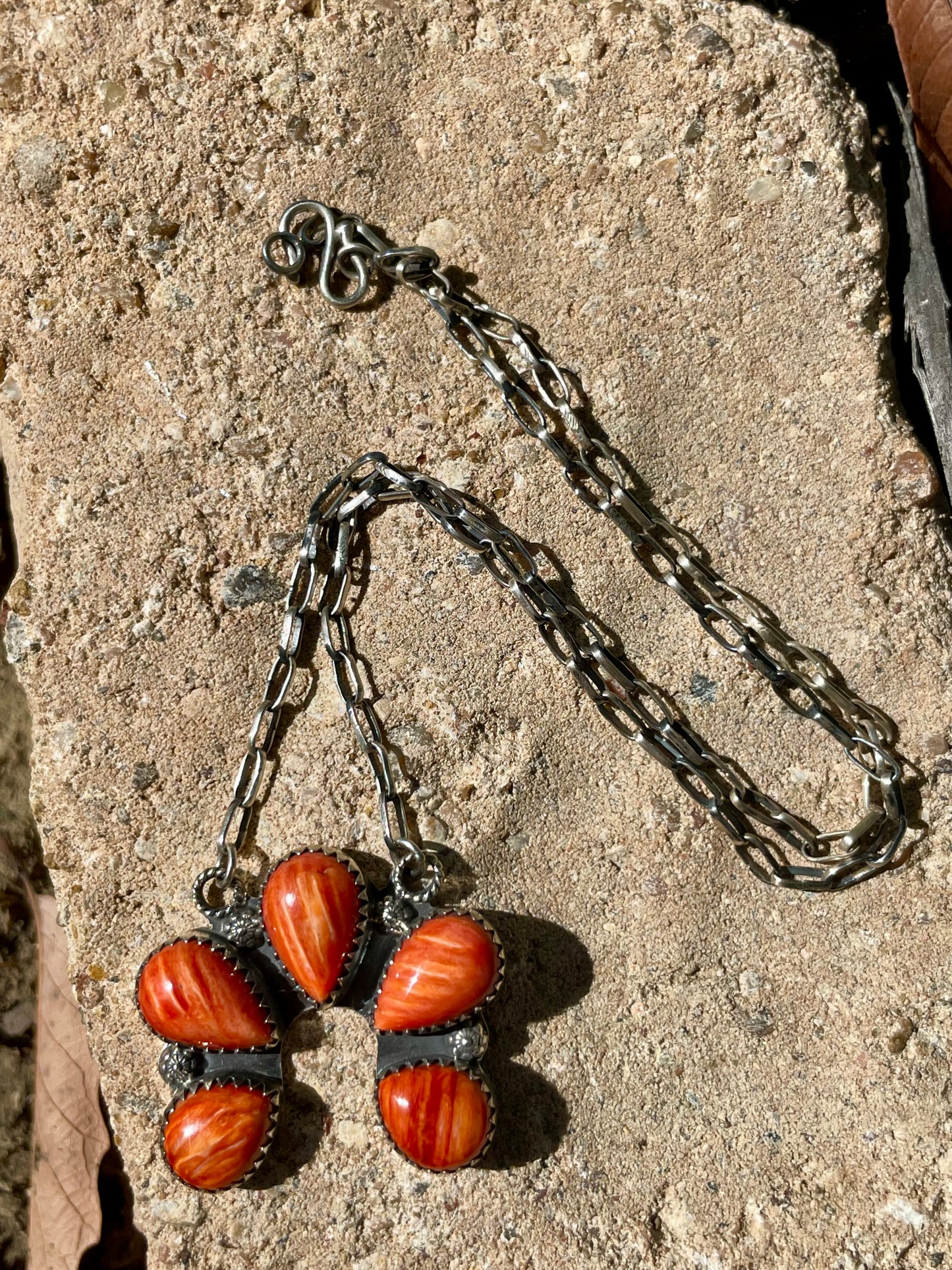 Spiny Oyster Naja Necklace | 925 Sterling Silver D128