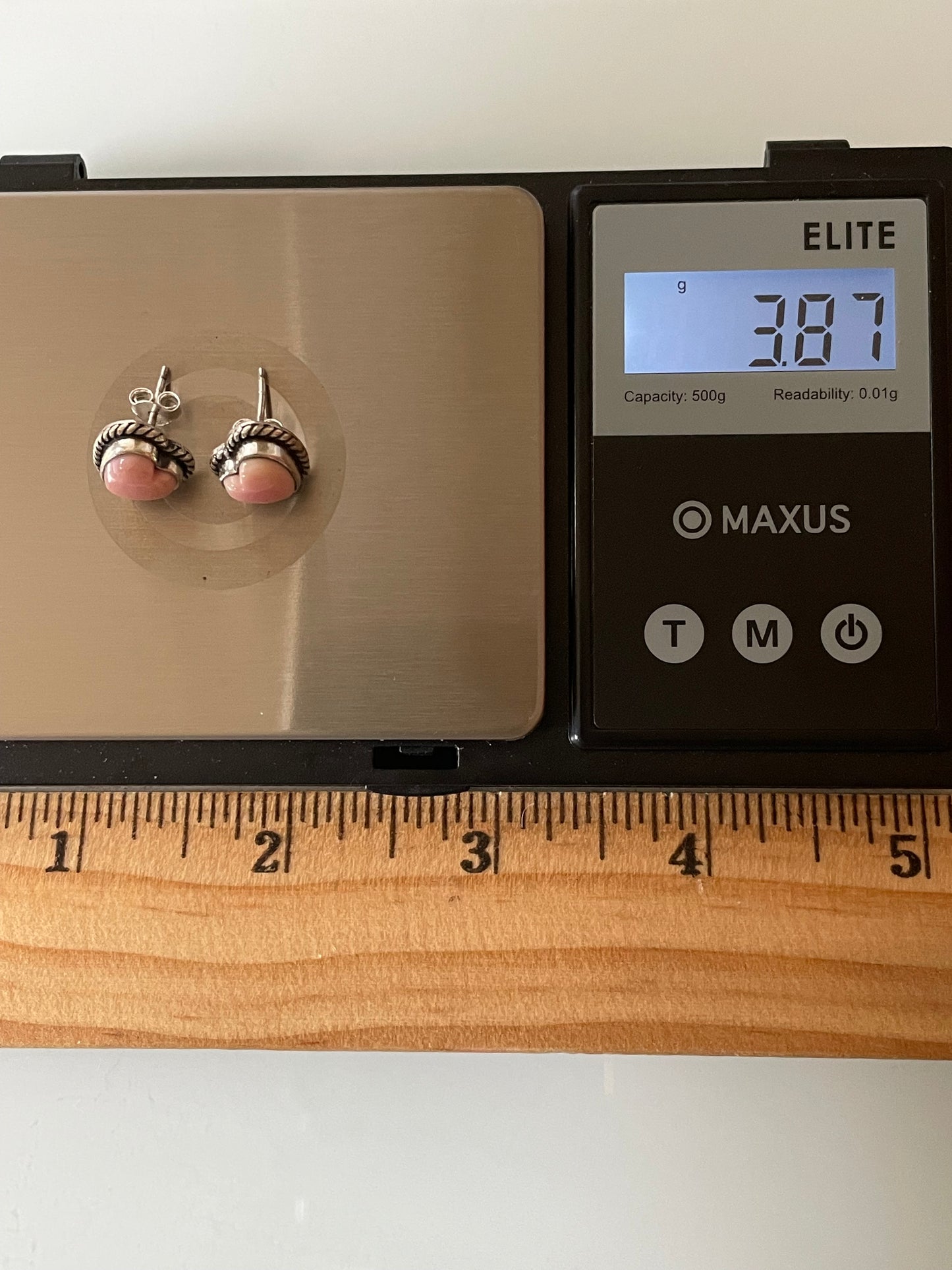 Pink Conch Heart Stud Earrings | 925 Sterling Silver G174