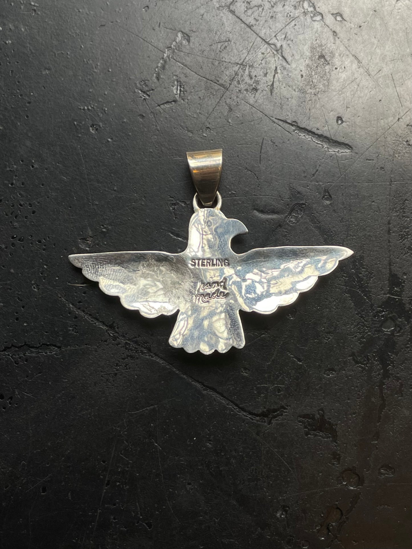 Turquoise Thunderbird Pendant | 925 Sterling Silver E511
