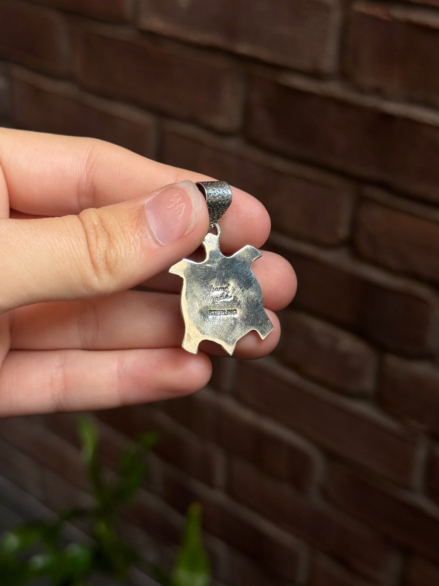 Pink Conch Turtle Pendant | Sterling Silver 925 C373