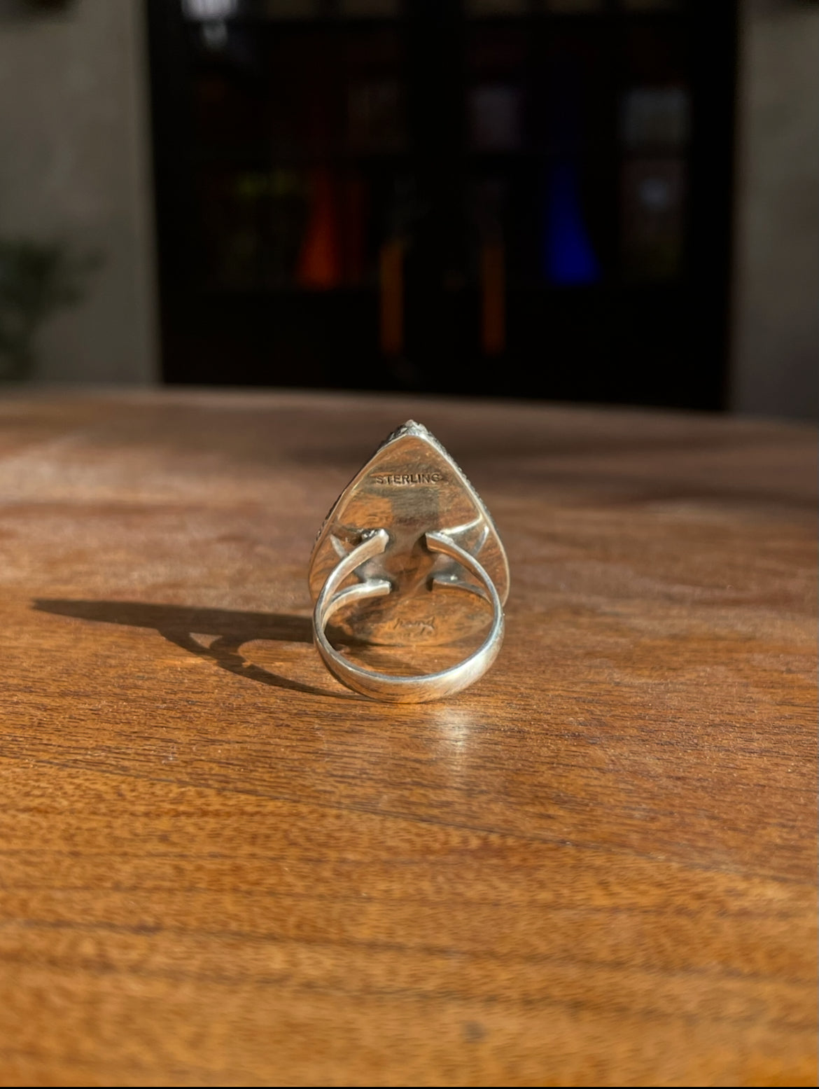 White Buffalo Ring | Sterling Silver 925 | Size 9 C804