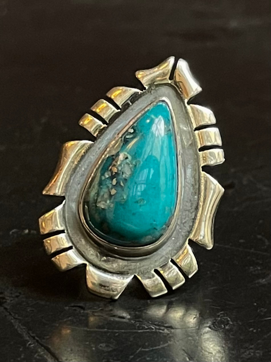 Kingman Turquoise Ring Size 6.75 | 925 Sterling Silver G495