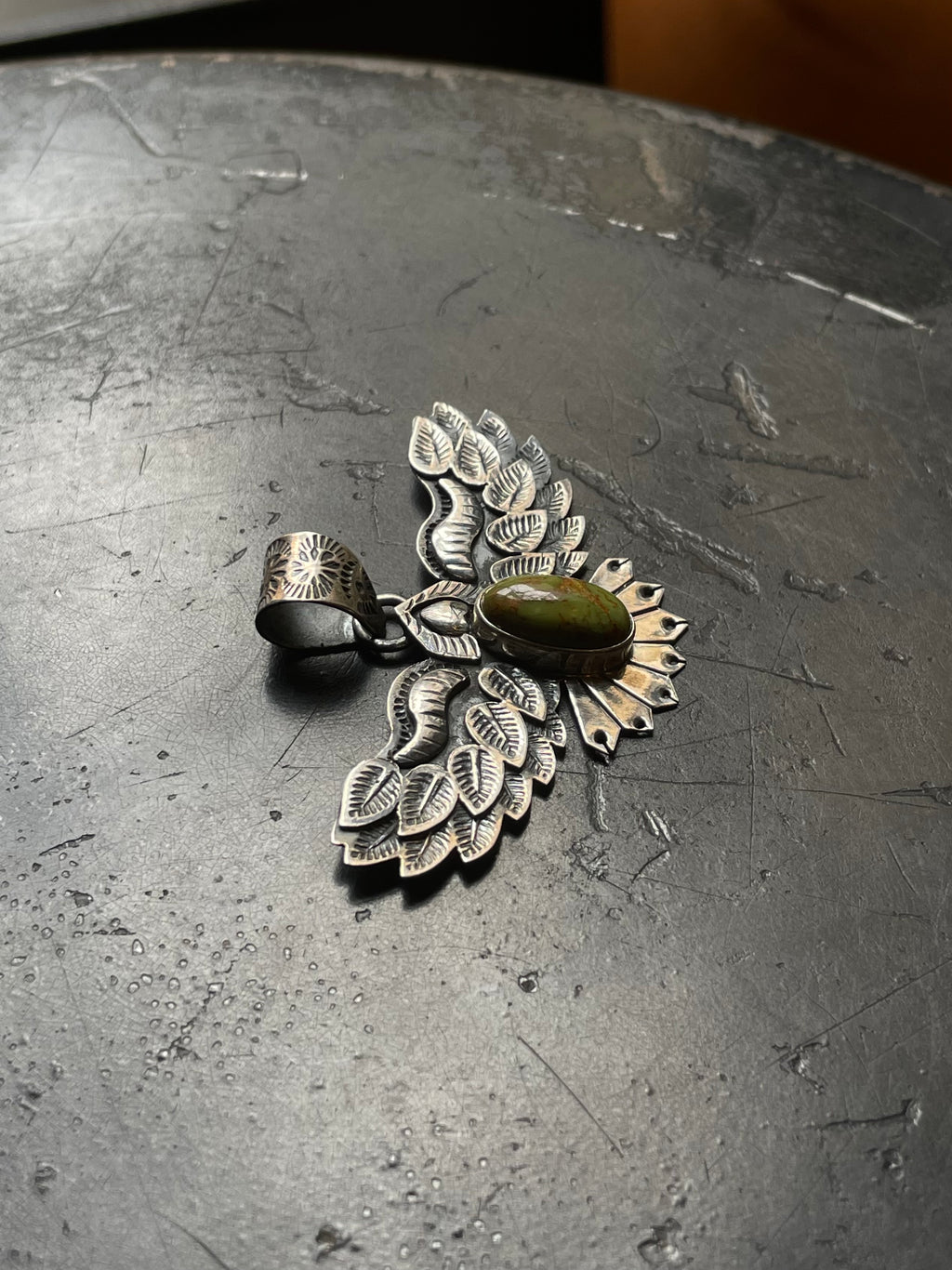 Turquoise Thunderbird Pendant | 925 Sterling Silver E524