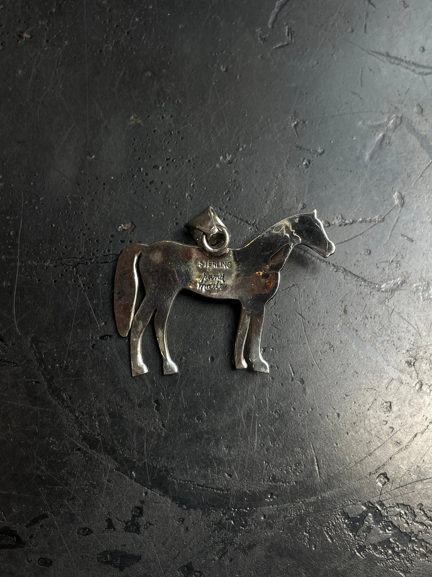 Pink Conch Horse Pendant | 925 Sterling Silver E253