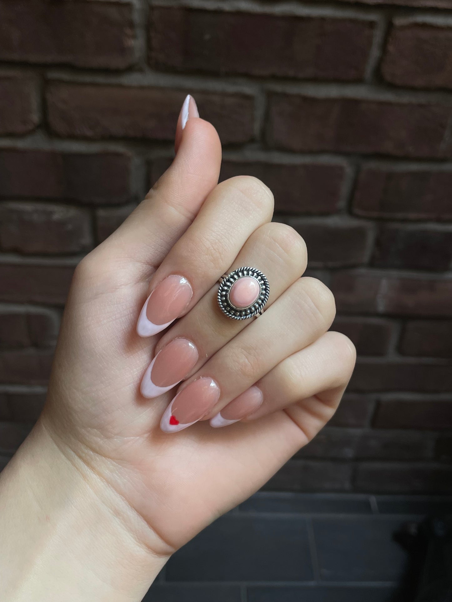 Pink Conch Ring Size 6.75 | 925 Sterling Silver E754