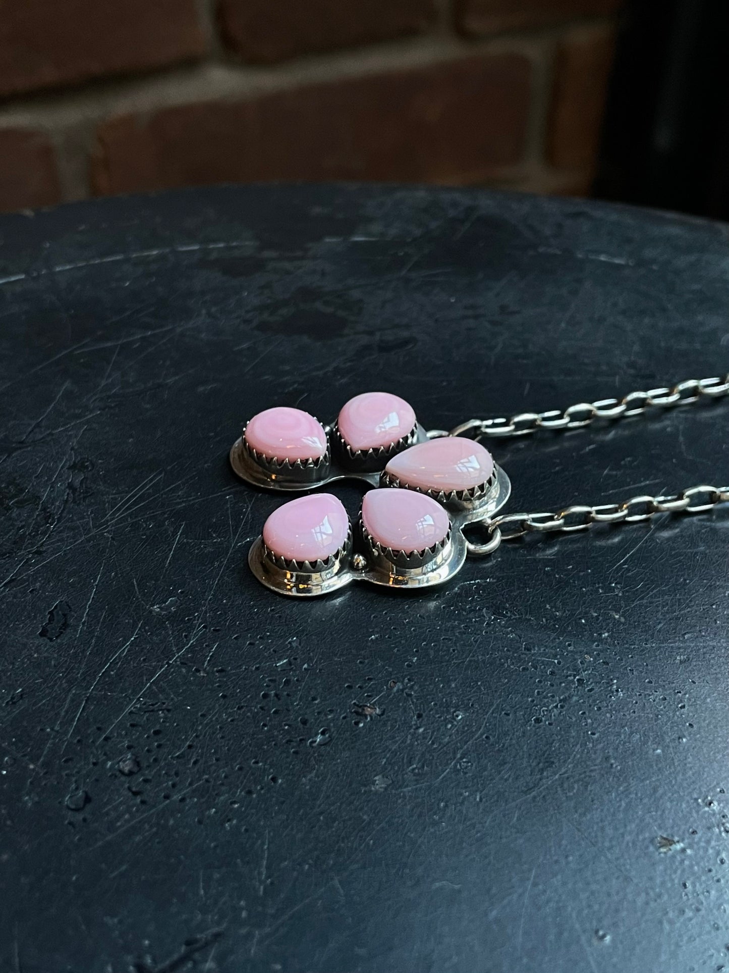 Pink Conch Naja Necklace | 925 Sterling Silver E327