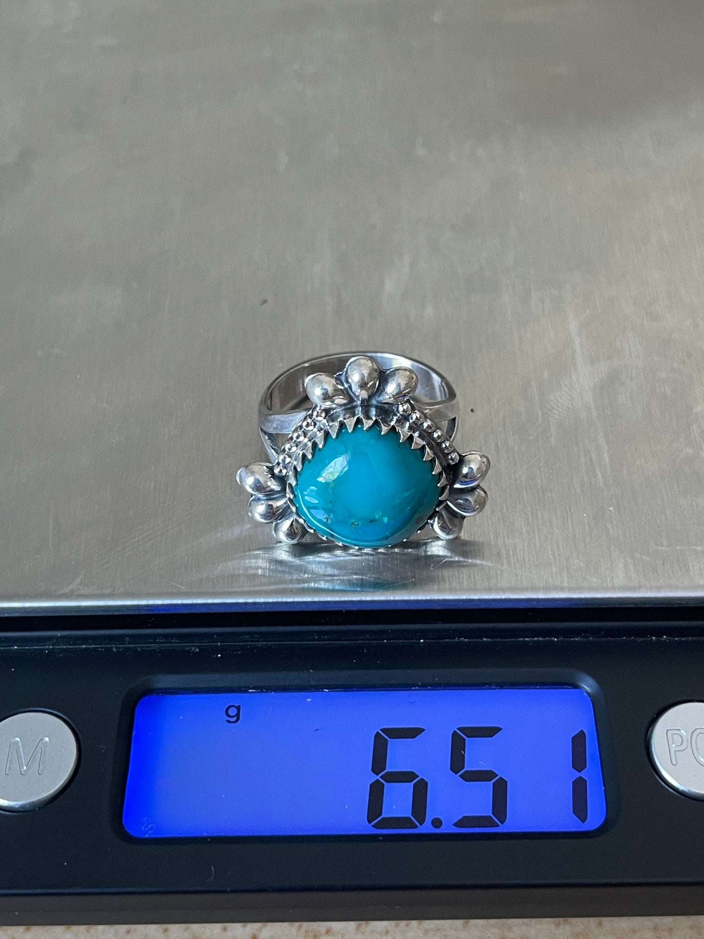 Kingman Turquoise Ring Size 6.75 | 925 Sterling Silver U49