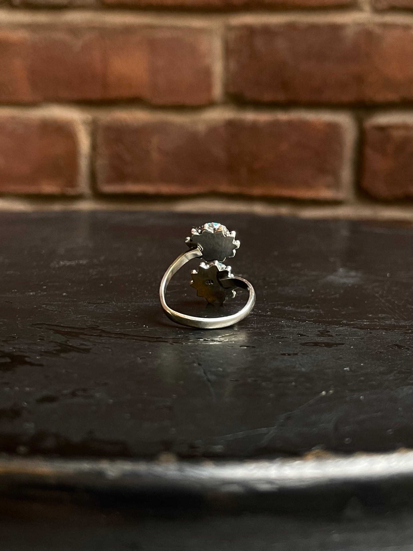 Kingman Turquoise Bypass Ring Size 7 | 925 Sterling Silver Southwest E143