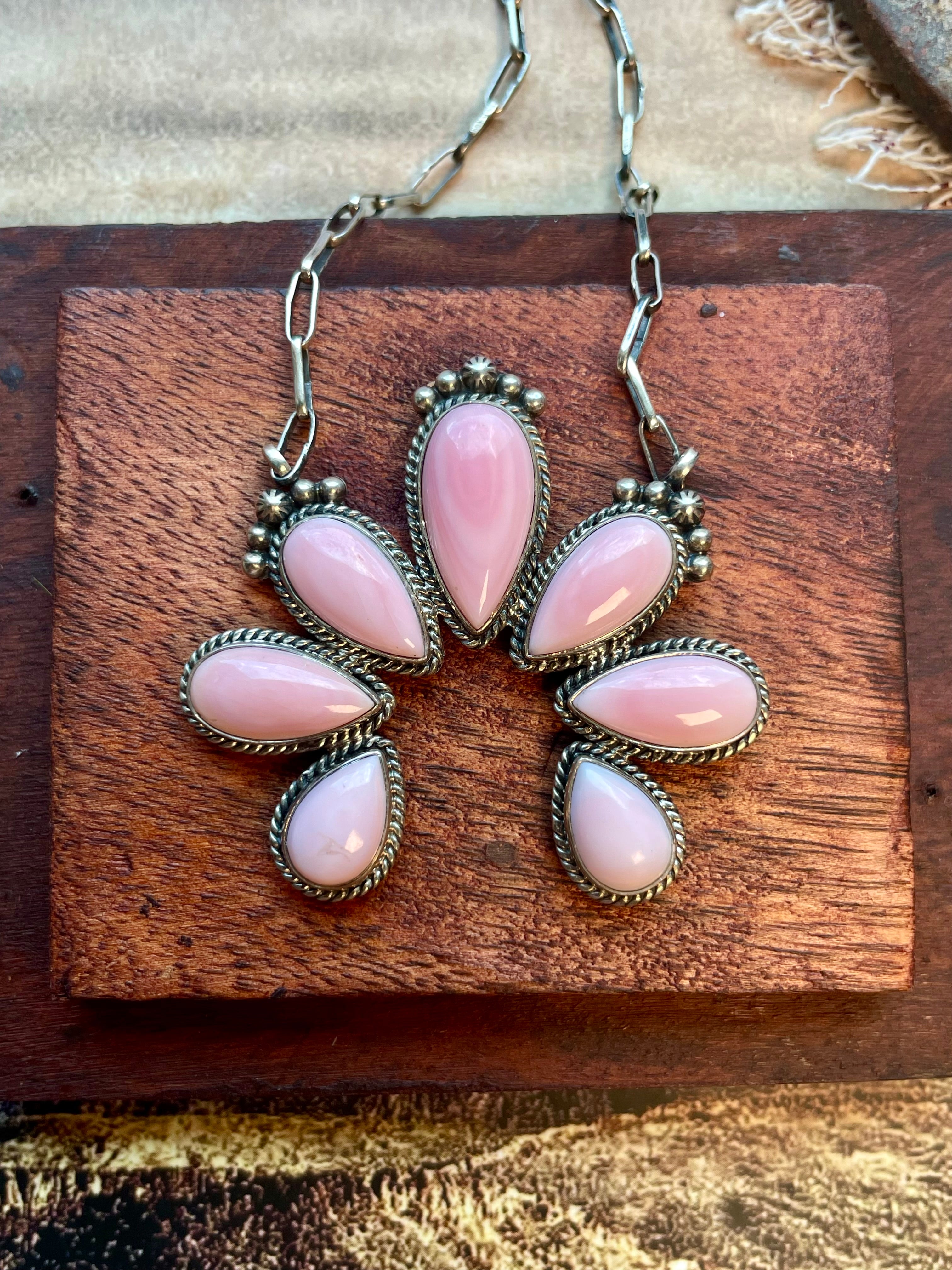 Pink Conch Naja Necklace | 925 Sterling Silver D202