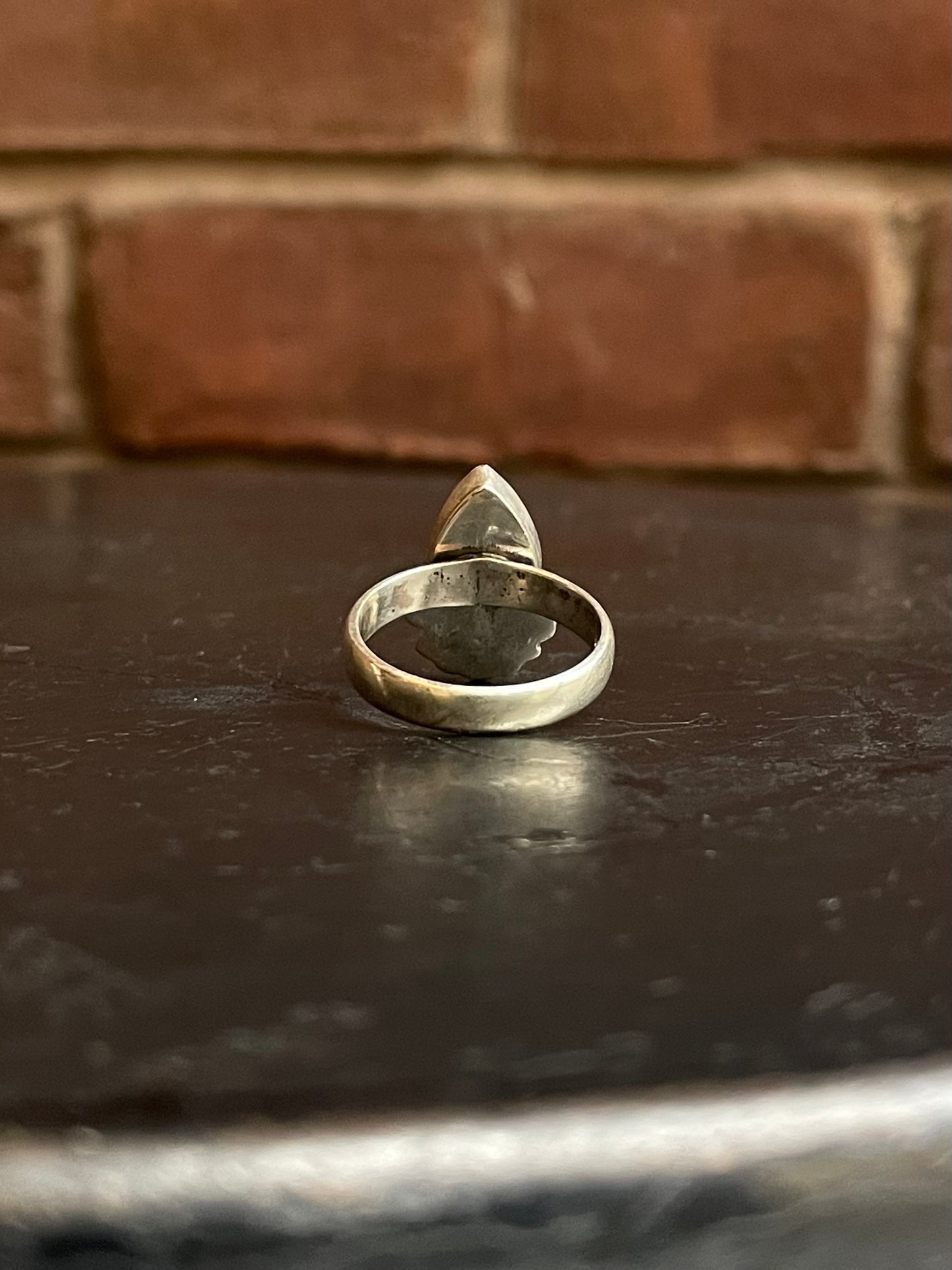 Pink Conch Tear Drop Ring Size 7 | 925 Sterling Silver G153