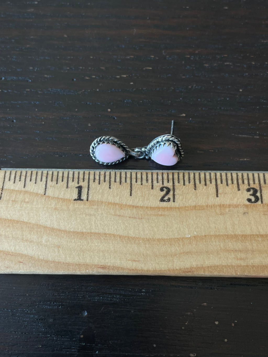 Pink Conch Heart Stud Earrings | 925 Sterling Silver E797