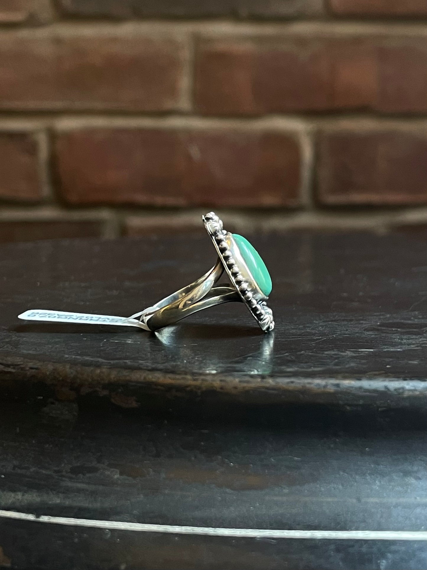 Kingman Turquoise Oval Ring | Sterling Silver | Size 7 | A326