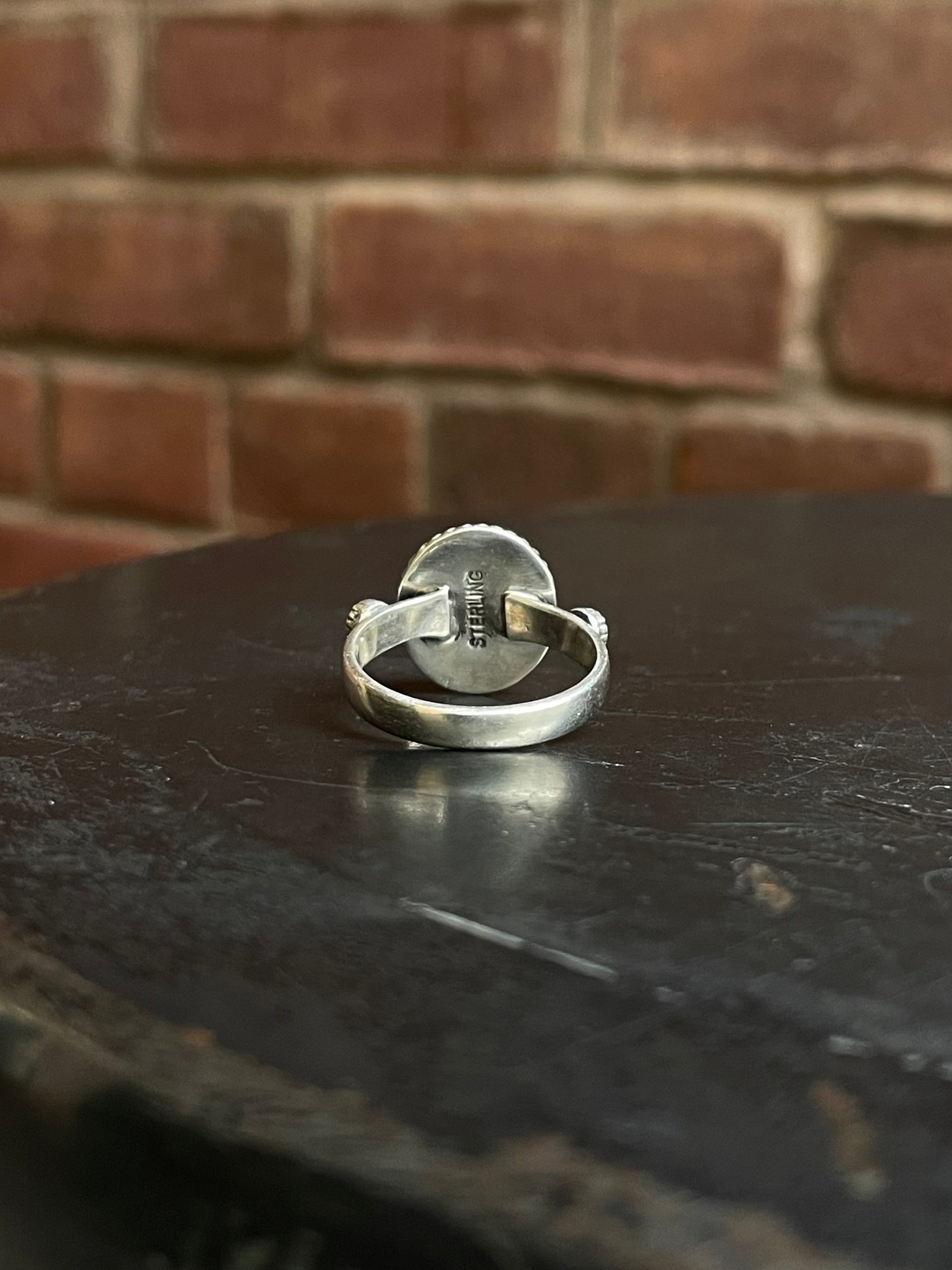 Pink Conch Ring Size 9 | 925 Sterling Silver E759