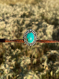 Turquoise Oval Ring Size 8 | 925 Sterling Silver G740