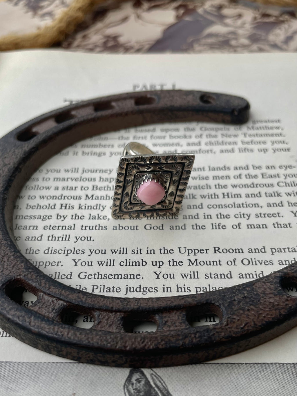 Pink Conch Ring Size 9.5 | 925 Sterling Silver G785