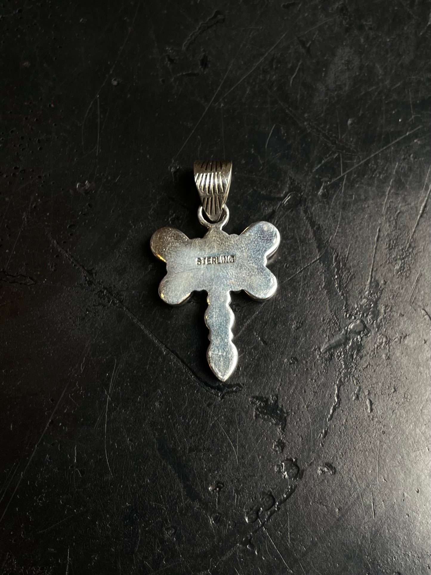 Pink Conch Dragonfly Pendant | 925 Sterling Silver C967