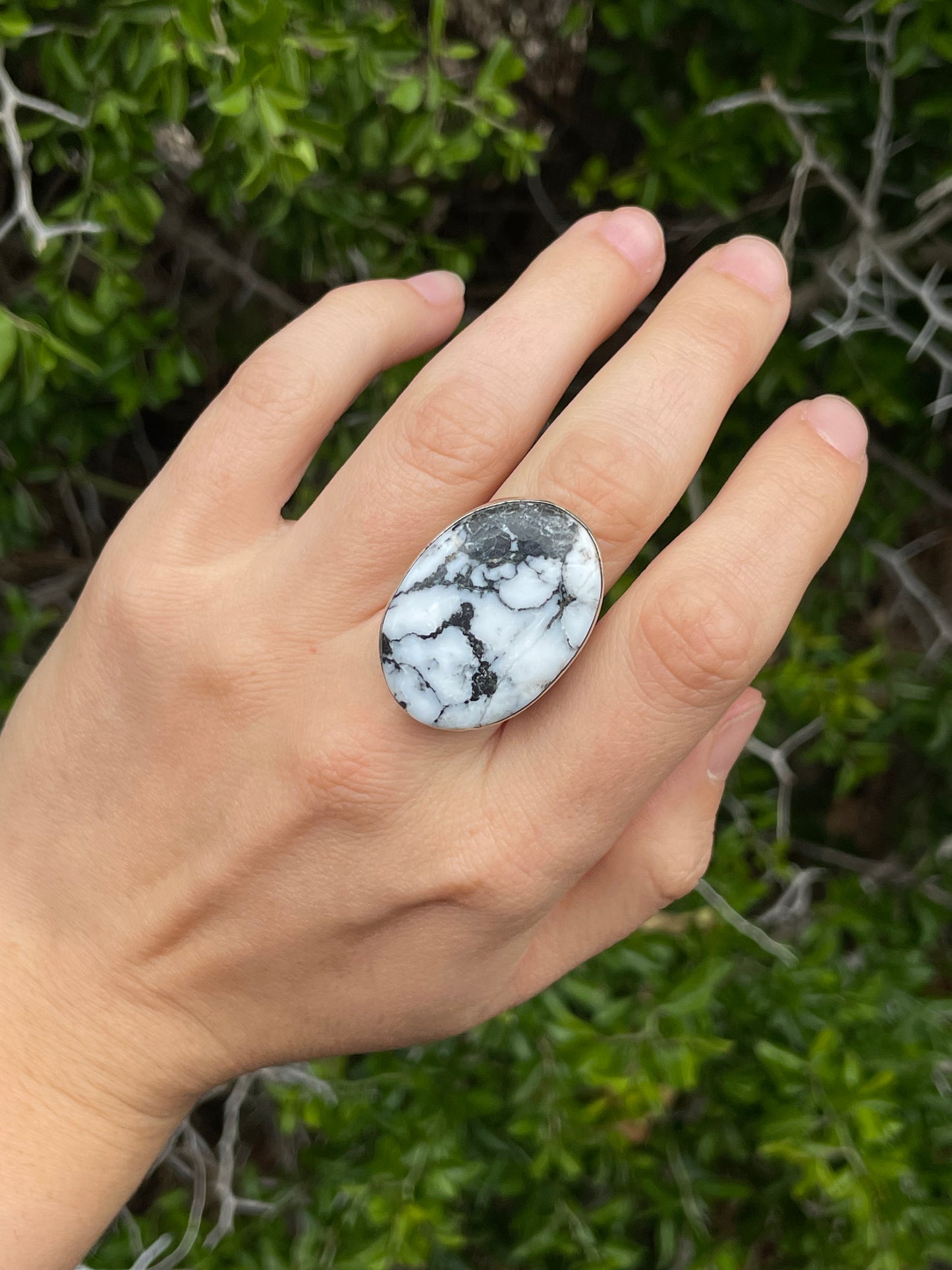 White Buffalo Ring | Sterling Silver | Size 7 B762