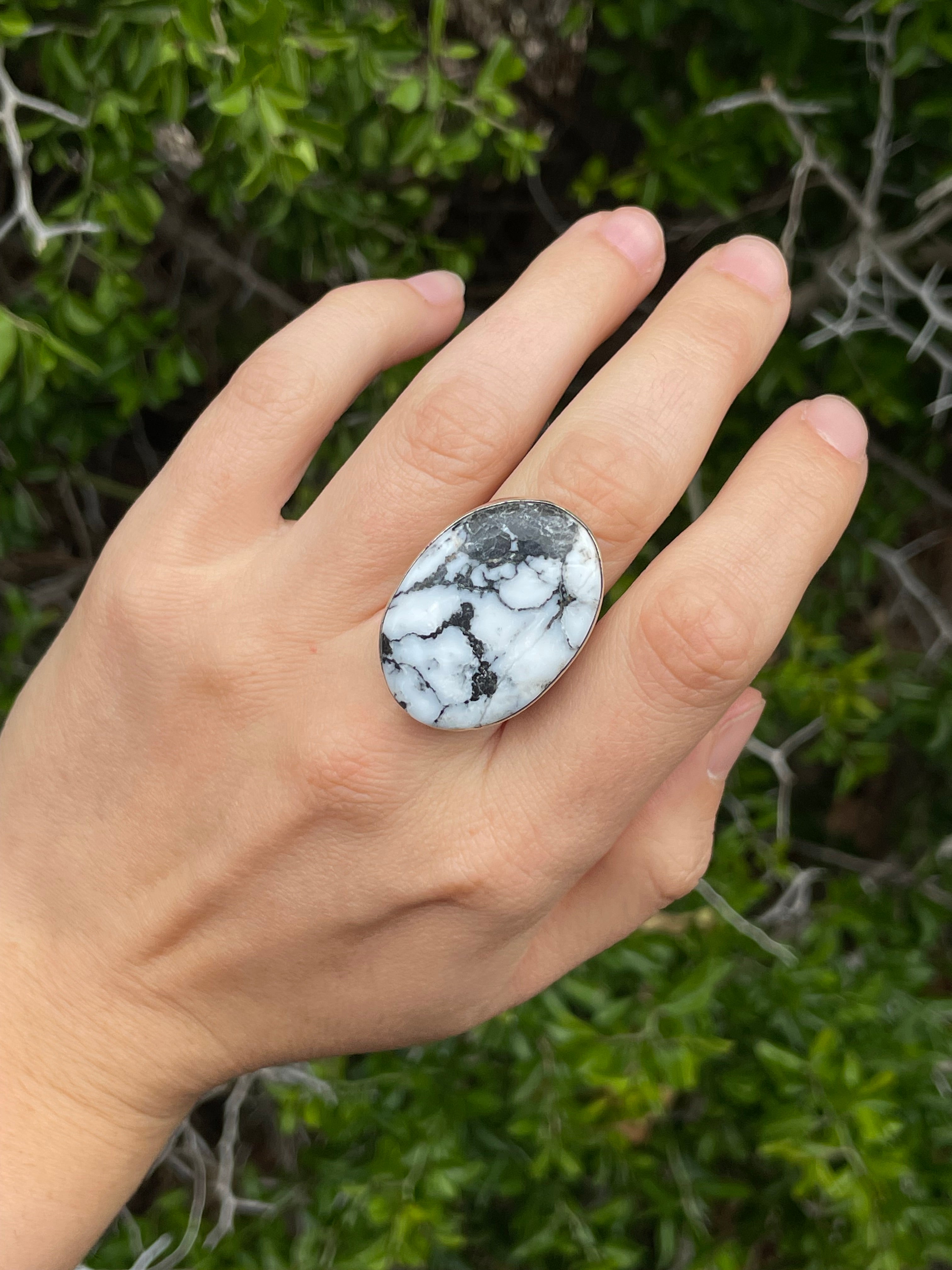 White Buffalo Ring | Sterling Silver | Size 7 B762