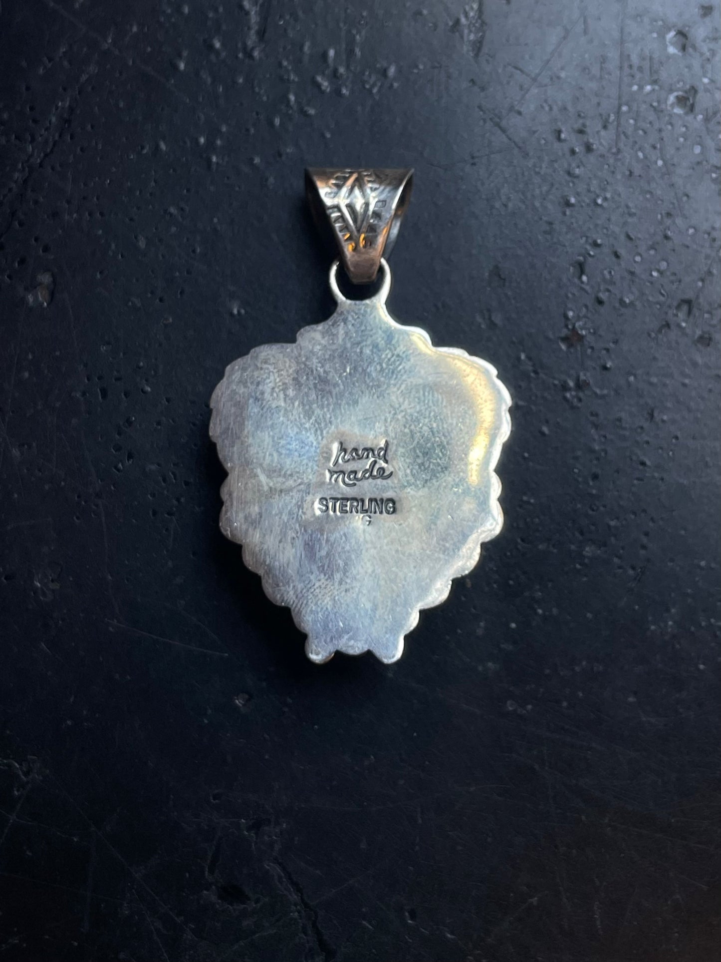 Kingman Turquoise Heart Floral Pendant | Sterling Silver E930