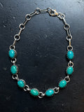Turquoise Bracelet | 925 Sterling Silver Link Bracelet E551