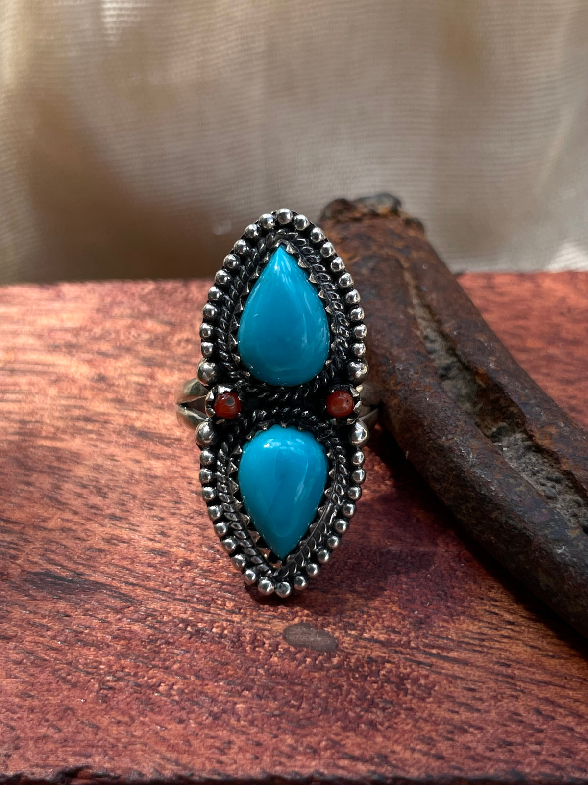 Turquoise Ring Size 7 | 925 Sterling Silver C586