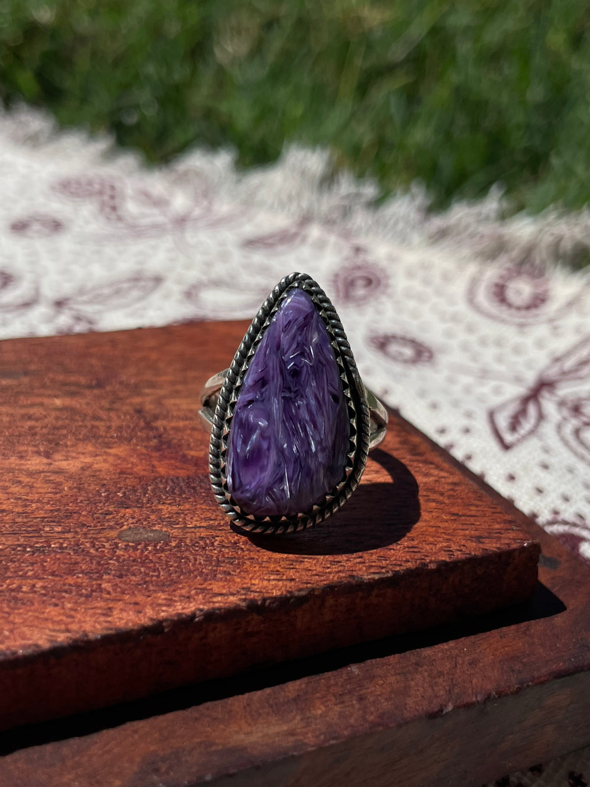 Charoite Ring Size 7.25 | 925 Sterling Silver D289