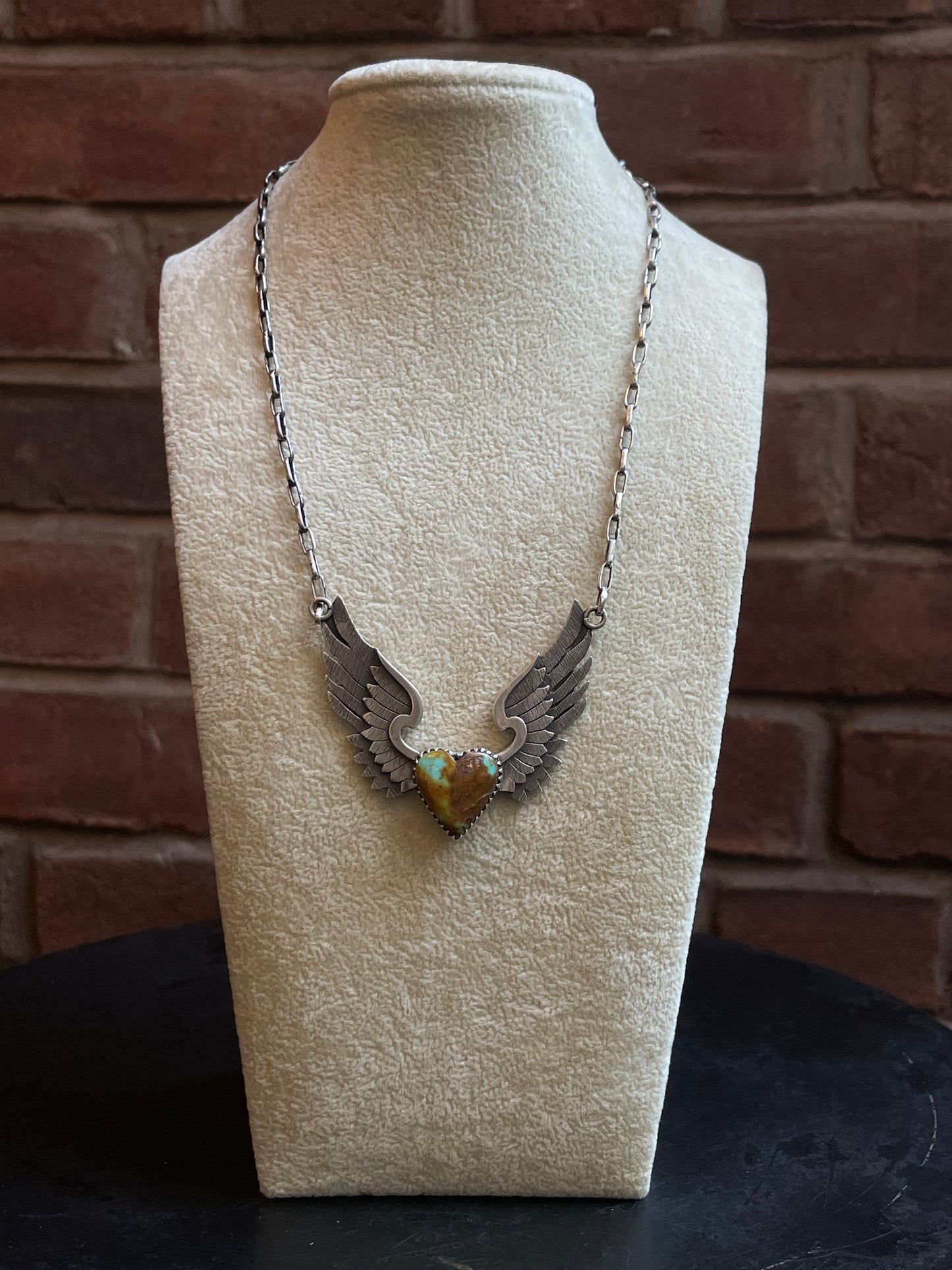 Kingman Wings Turquoise Necklace | 925 Sterling Silver E364