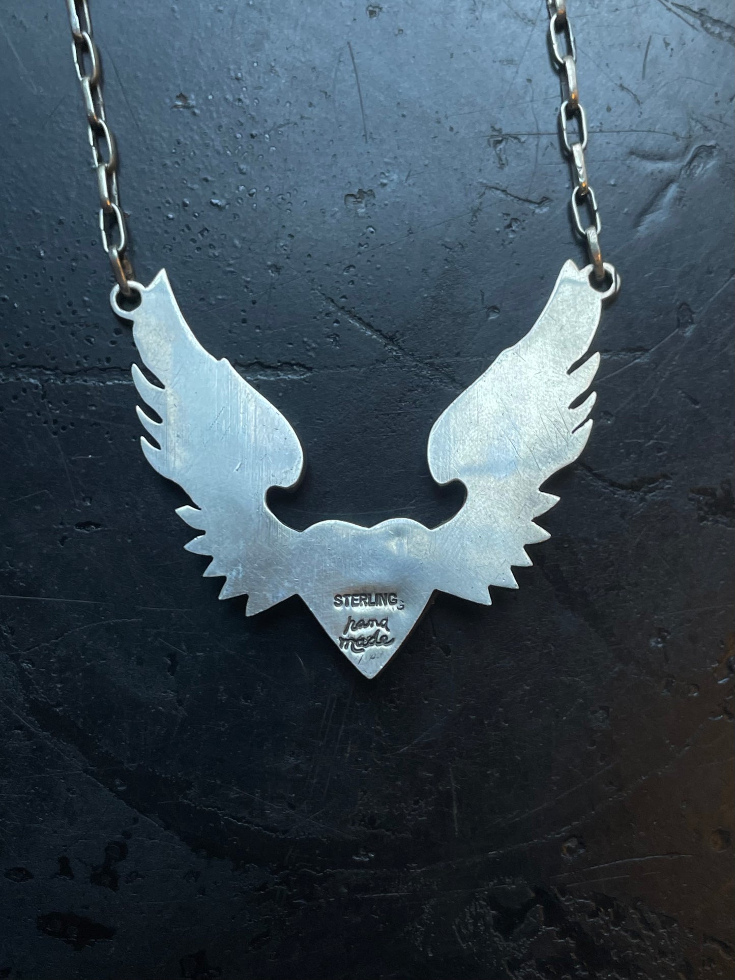 Kingman Wings Turquoise Necklace | 925 Sterling Silver E364