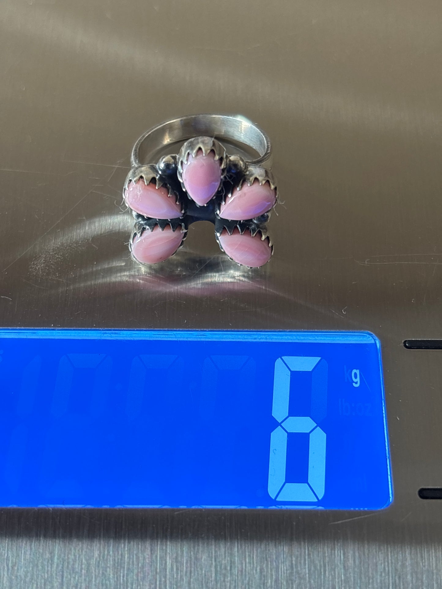 Pink Conch Naja Ring | Sterling Silver 925 Size 6.5 C713
