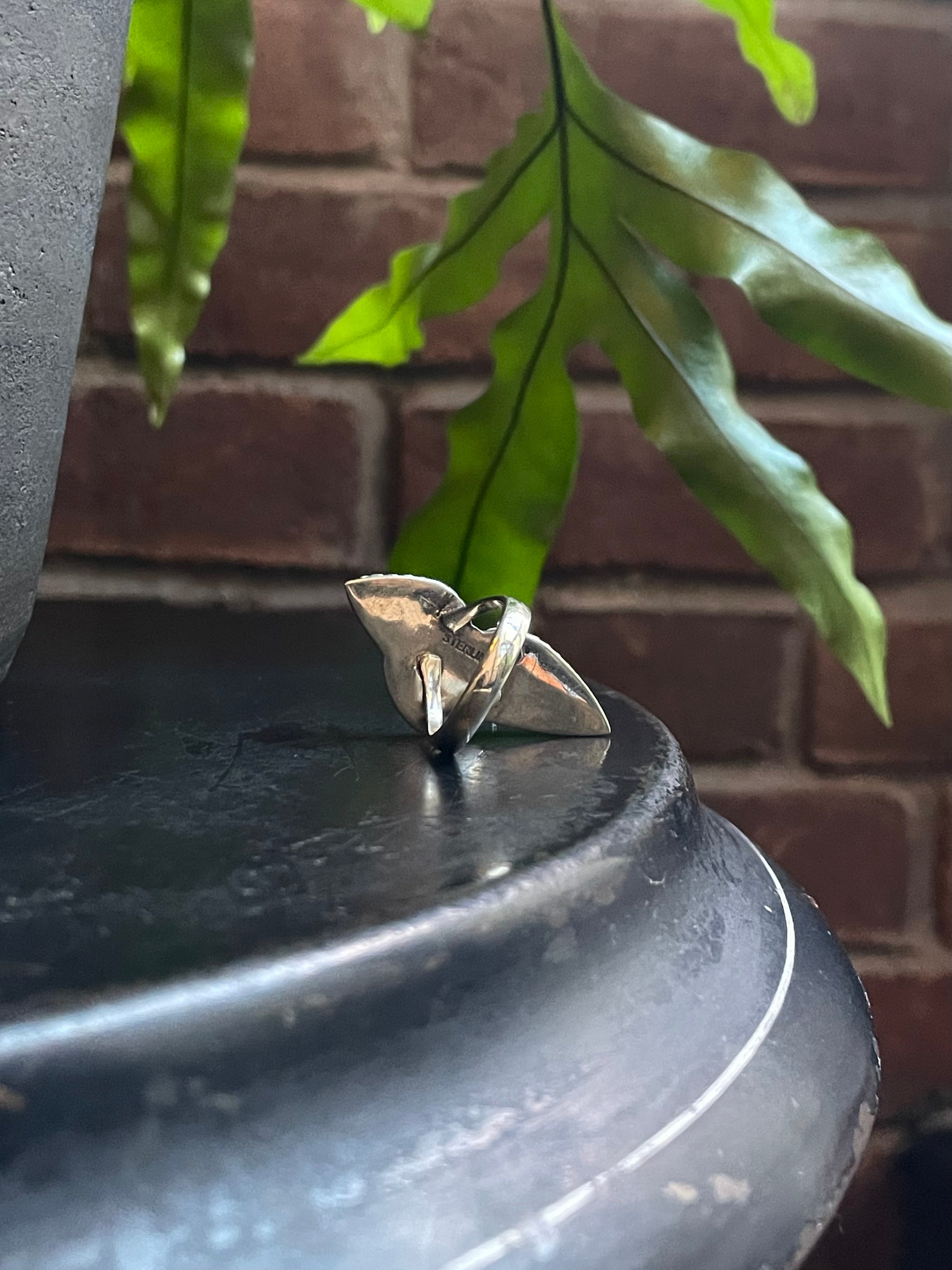 Kingman Turquoise Feather Ring Size 7 | 925 Sterling Silver C575