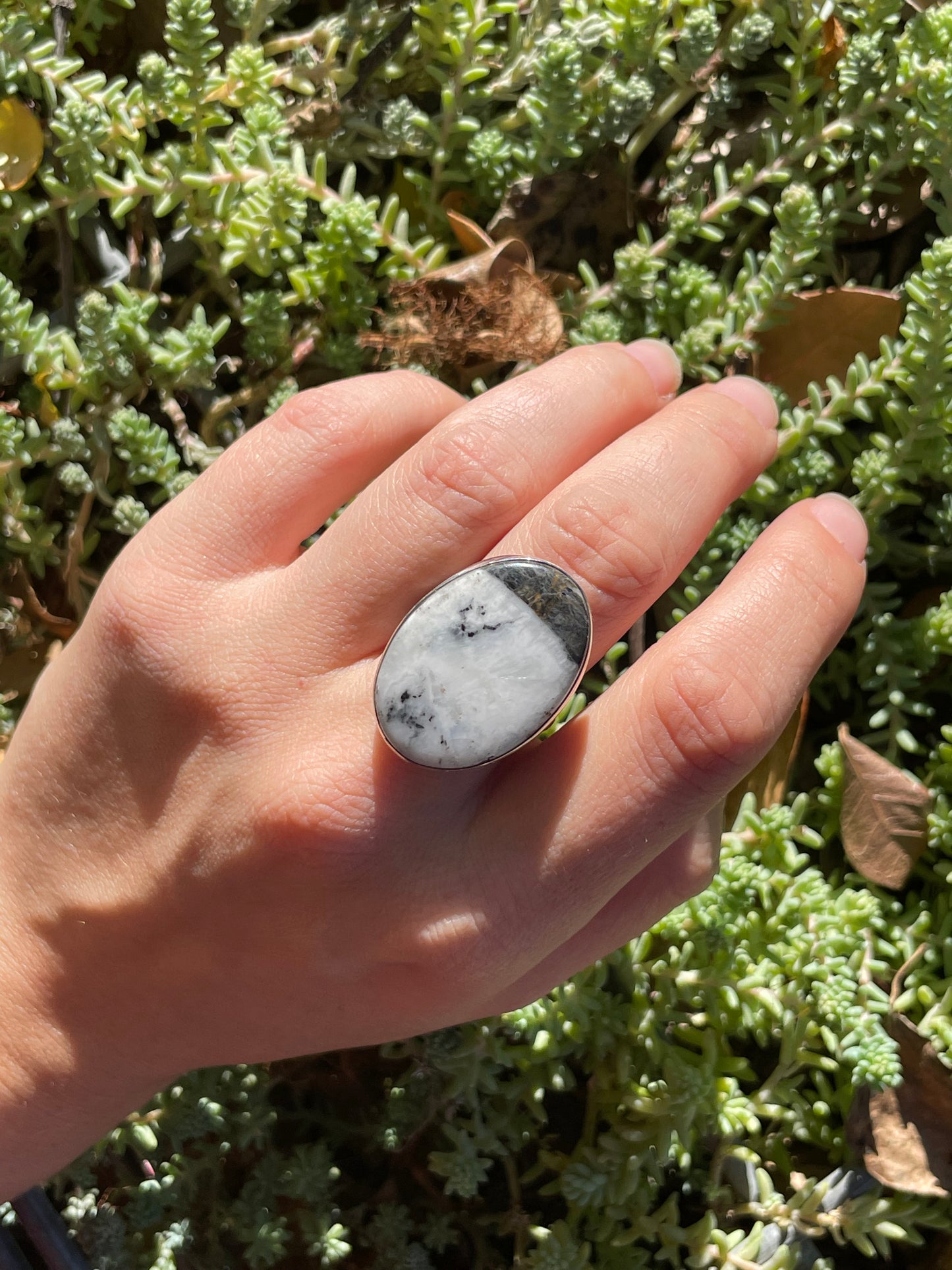 White Buffalo Ring Size 8.25 | 925 Sterling Silver B674