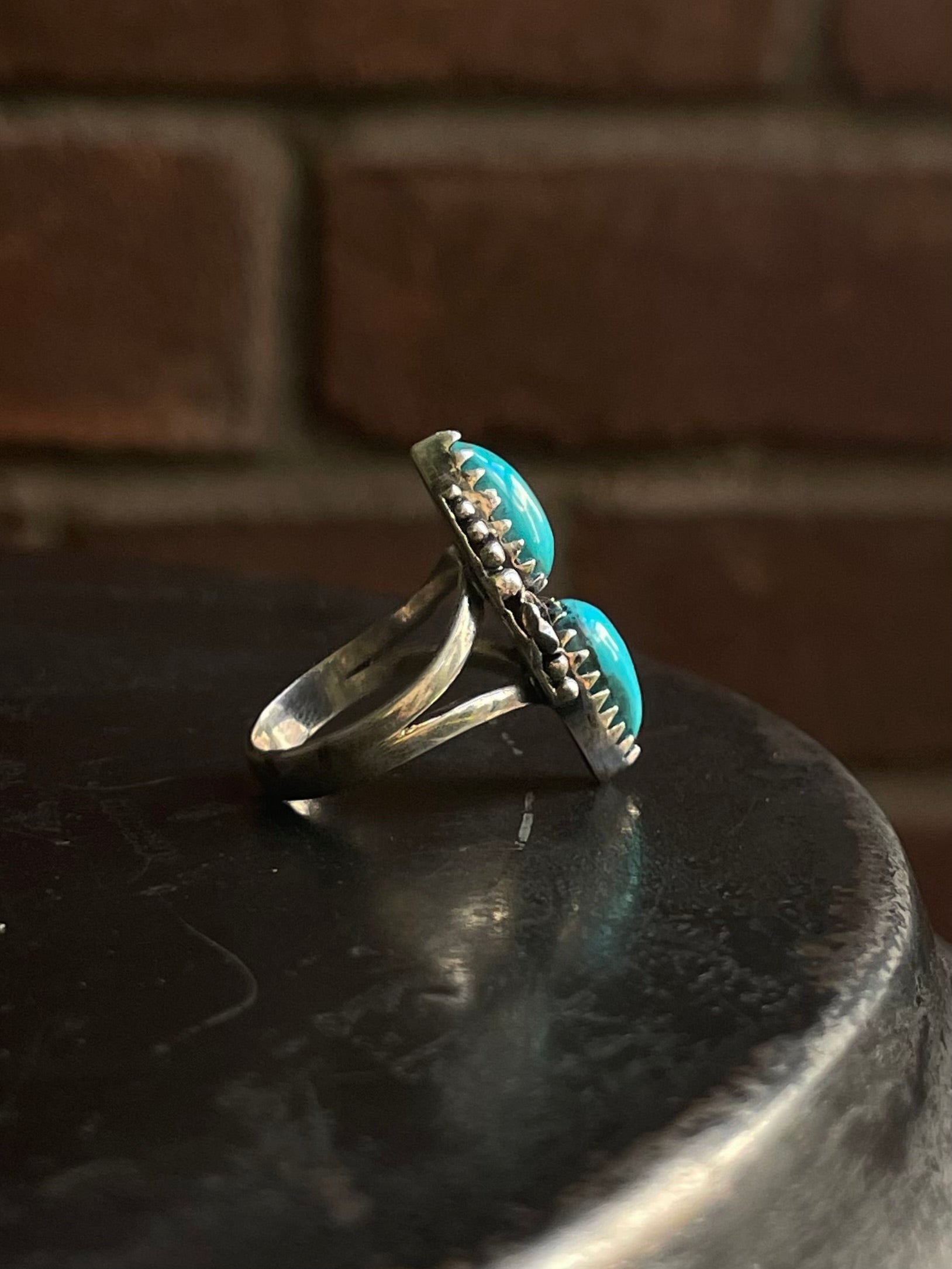 Kingman Turquoise Tear Drop Ring Size 7 | 925 Sterling Silver G586